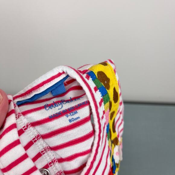 Mini Boden Applique Stripe Zoo Animals Dress 9-12 Months - Picture 5 of 8